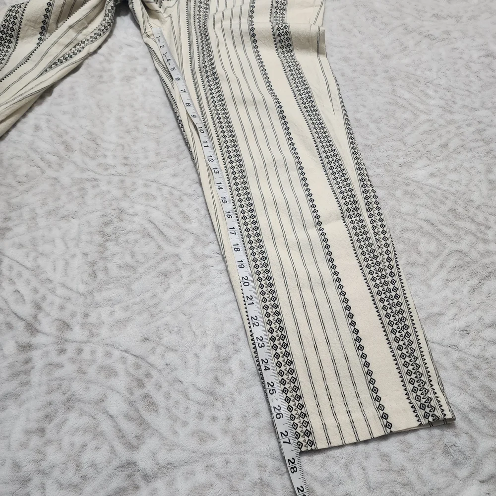 Anthropologie Women's essential beach pants size S Cream/Black